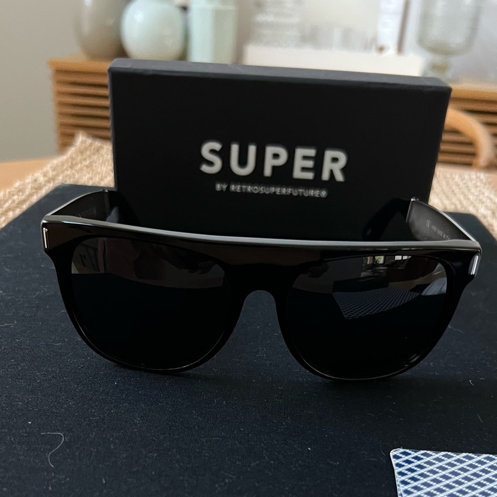 Retrosuperfuture Classic Flat Top Sunglasses With… - image 1